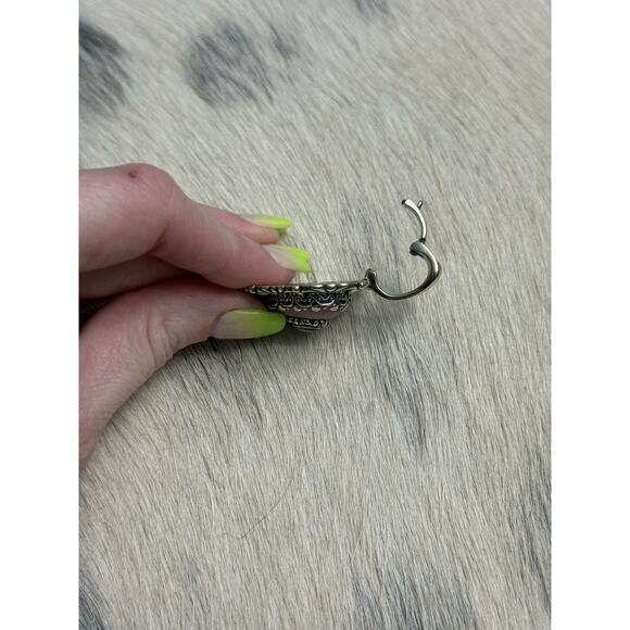 Carolyn Pollack Relios Sterling Silver Pink Rhodochrosite Opal Heart Pendant - Picture 7 of 13